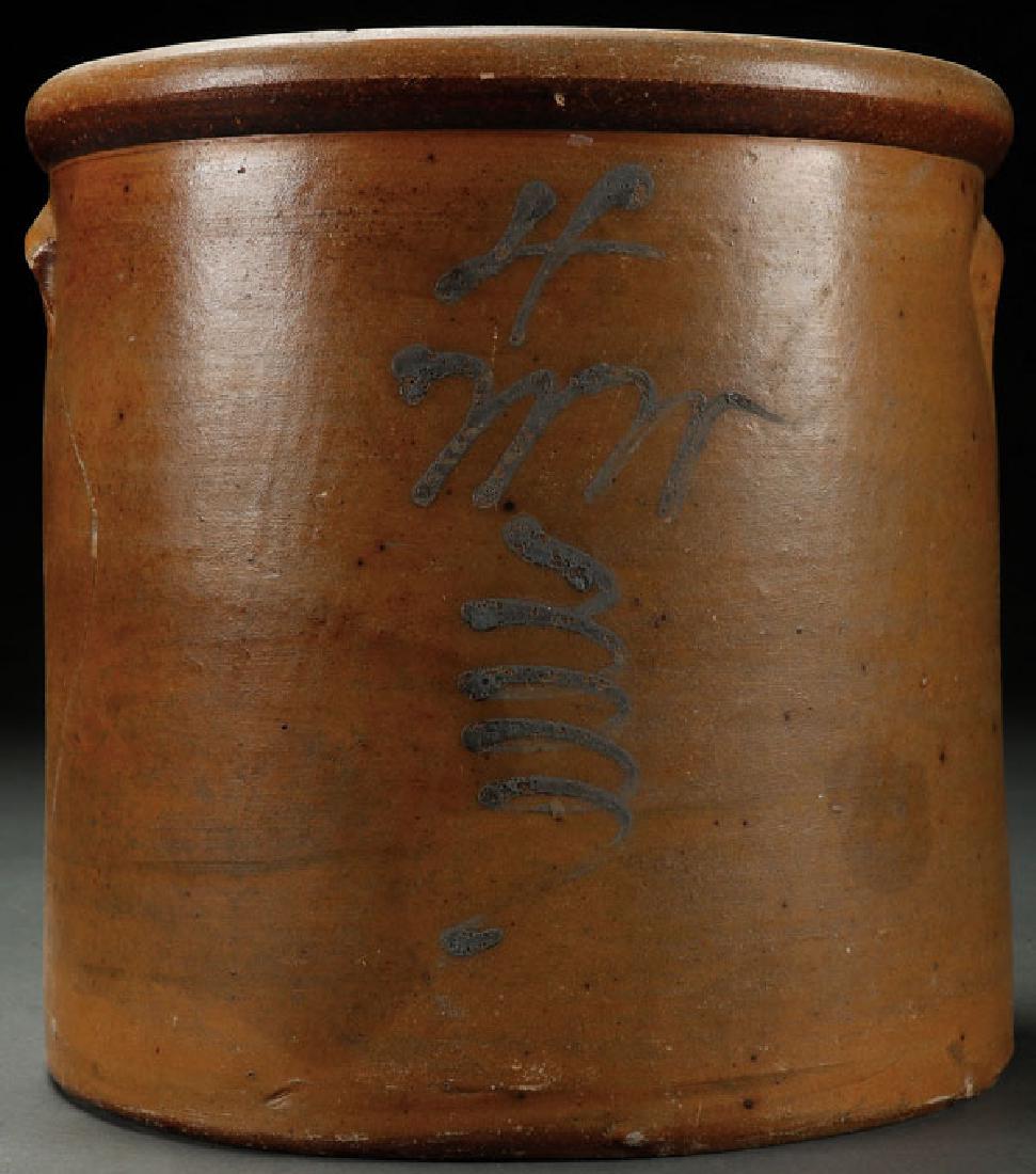 AN EARLY COBLAT DECORATED SALT GLAZE CROCK (1 of 1)