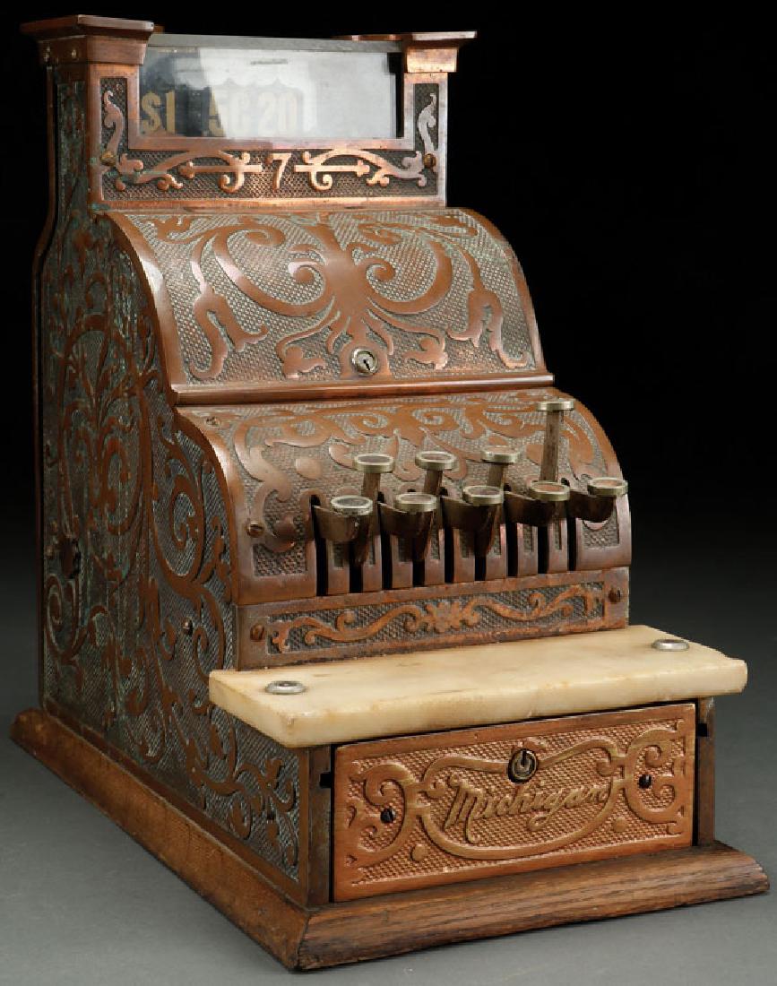 A MICHIGAN BRASS CASH REGISTER, EARLY 20TH C (1 of 1)