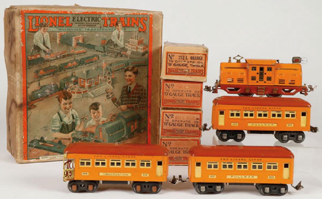 A FOUR PIECE LIONEL O GAUGE #134 TRAIN SET (1 of 1)