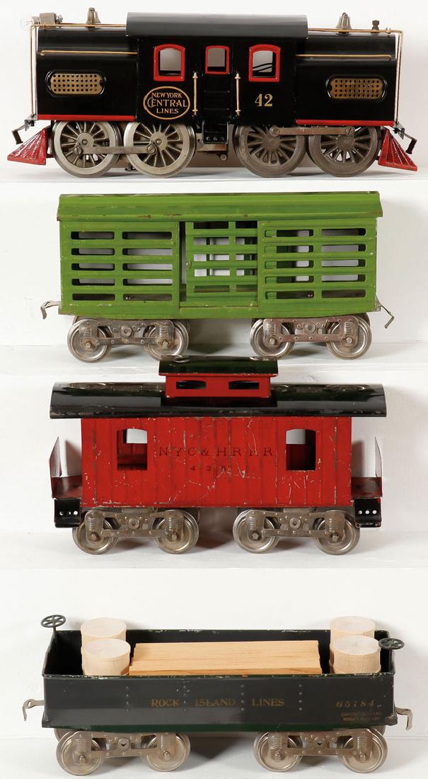 A LIONEL STANDARD GAUGE FOUR PIECE TRAIN SET (1 of 1)