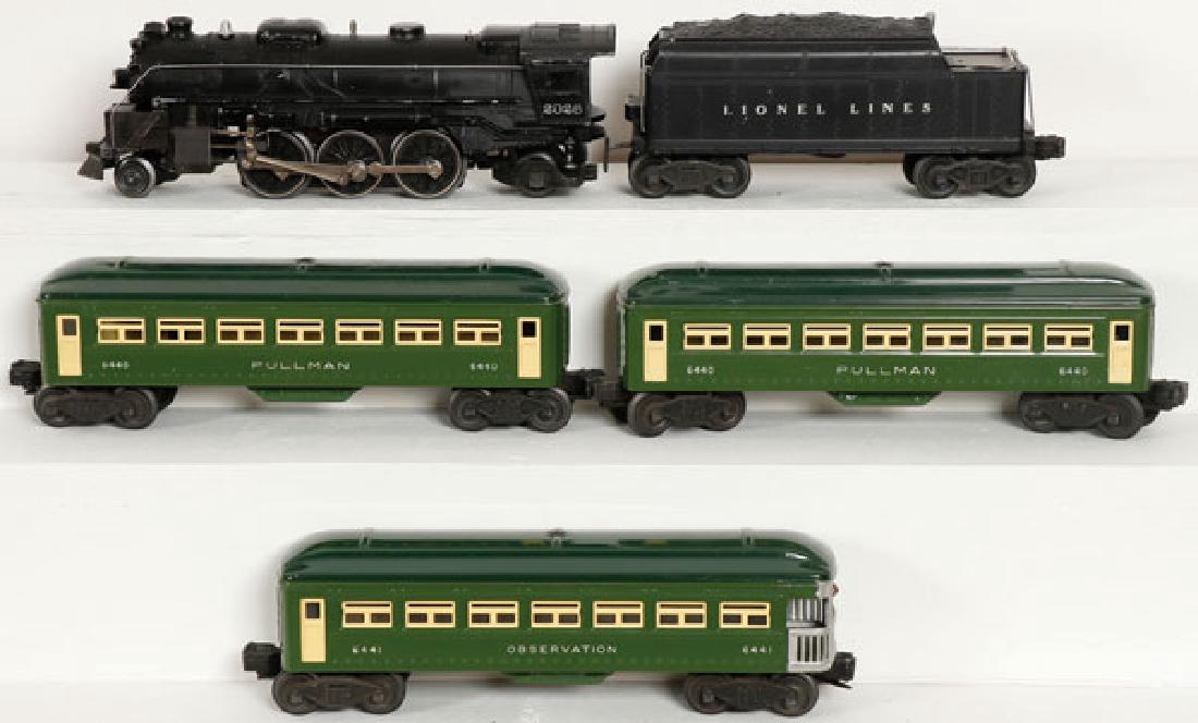 A LIONEL 027 GAUGE PASSENGER TRAIN SET, POST WAR