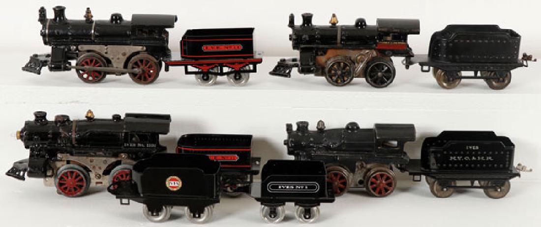 FOUR IVES CAST IRON LOCOMOTIVES, EARLY 20TH C (1 of 1)