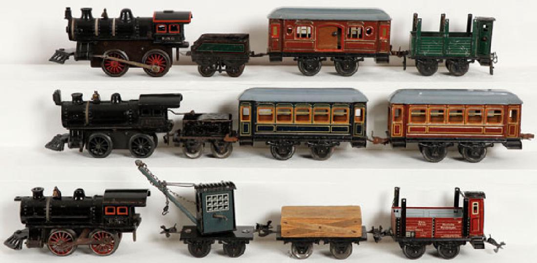 THREE BING O GAUGE CAST IRON LOCOMOTIVES (1 of 1)