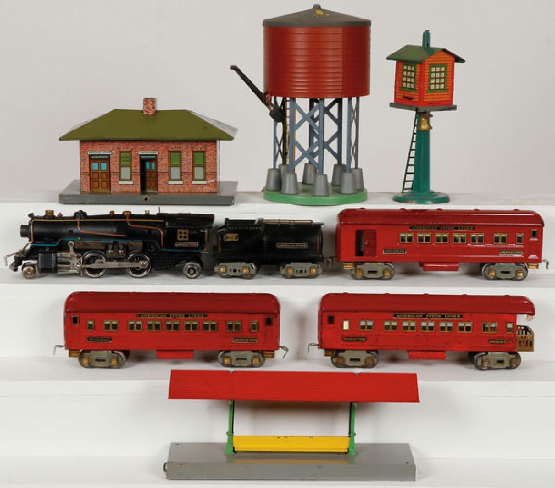 9 PIECE AMERICAN FLYER TRAIN AND ACCESSORIES (1 of 1)