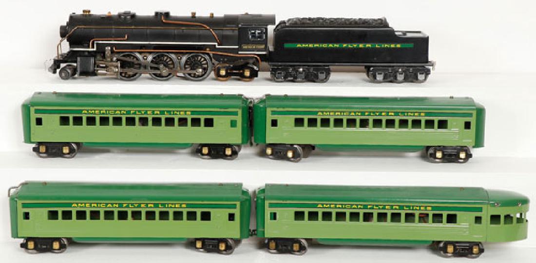 AN AMERICAN FLYER O GAUGE PASSENGER CAR TRAIN SET (1 of 6)