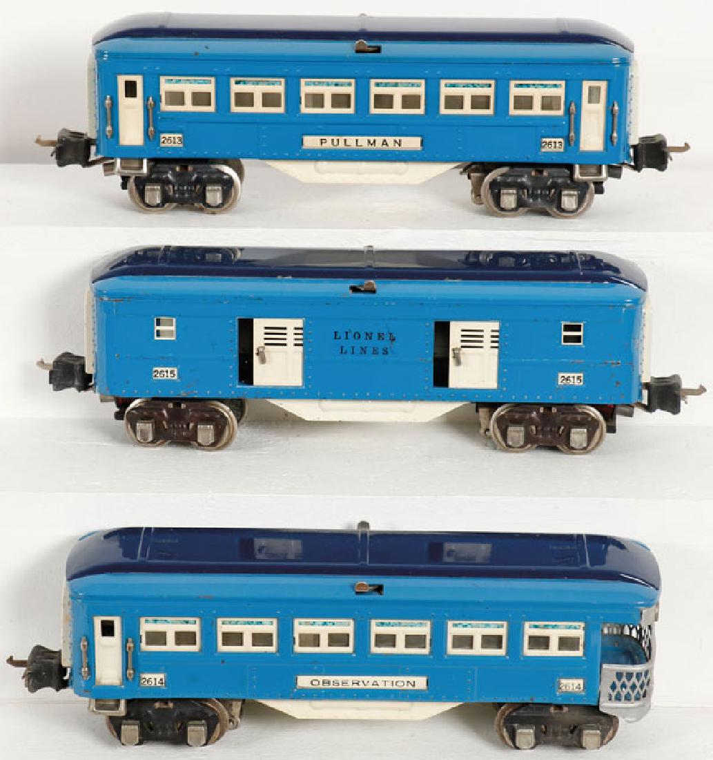 THREE LIONEL O GAUGE PASSENGER CARS, CIRCA 1938 (1 of 1)