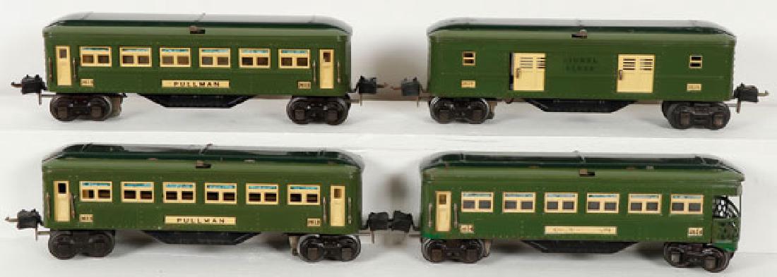 A LIONEL O GAUGE FOUR PIECE PULLMAN CAR SET (1 of 1)