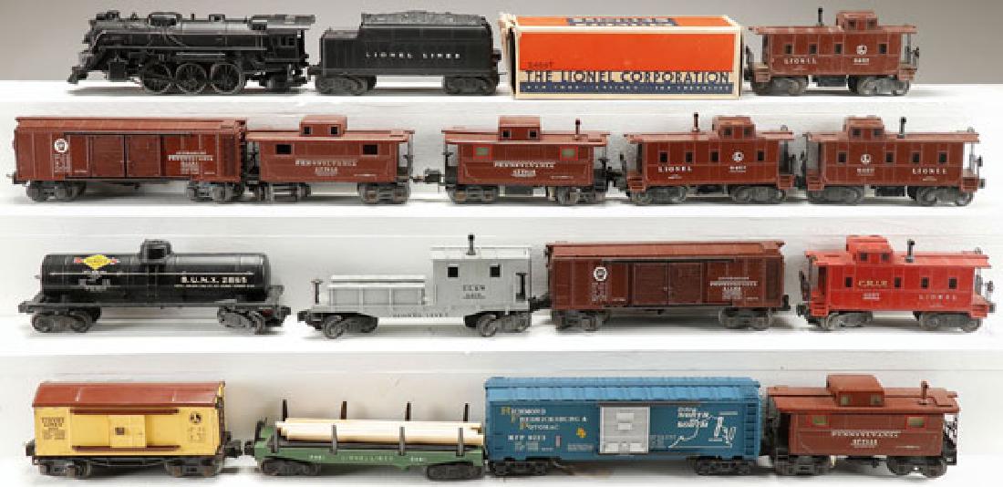 16 PIECE LIONEL O GAUGE TRAIN SET, POST WAR (1 of 1)