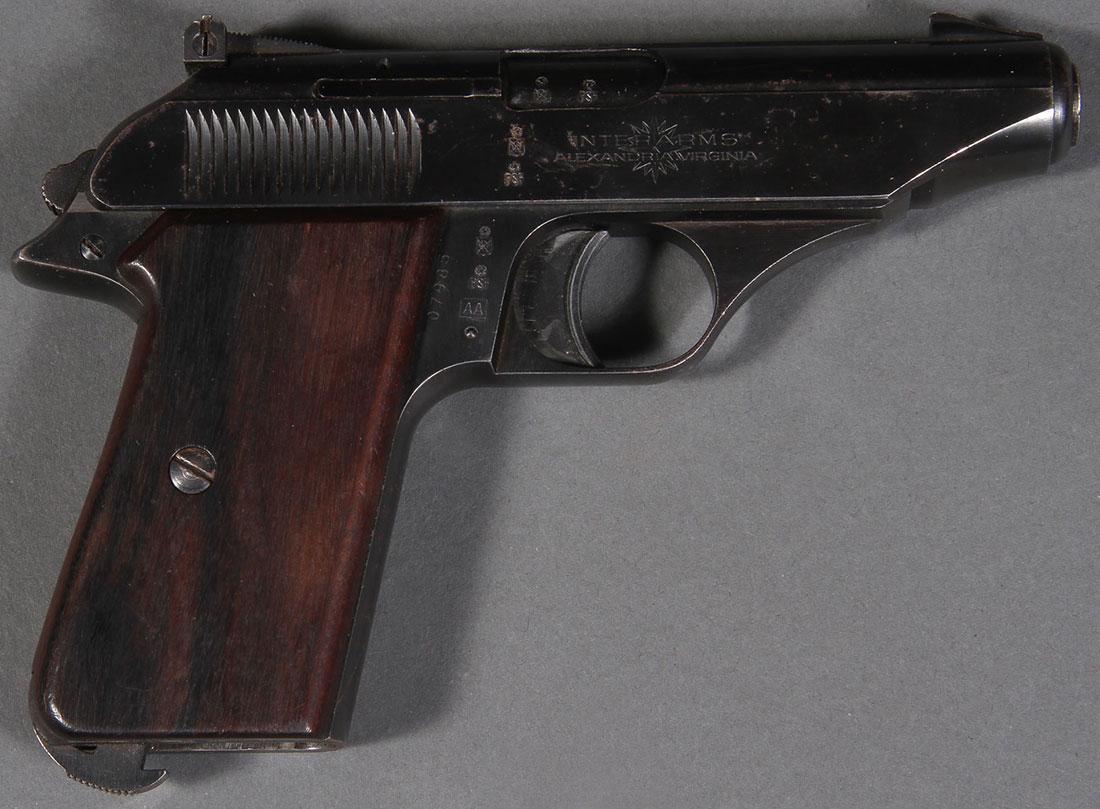 BERNADELLI SEMI-AUTOMATIC POCKET PISTOL MODEL 80: BERNADELLI SEMI-AUTOMATIC POCKET PISTOL. MODEL 80, CALIBER .380 ACP. Hardwood grips, original finish, additional magazine, serial number #07985 and with modern carrying case. Requires an FFL for trans