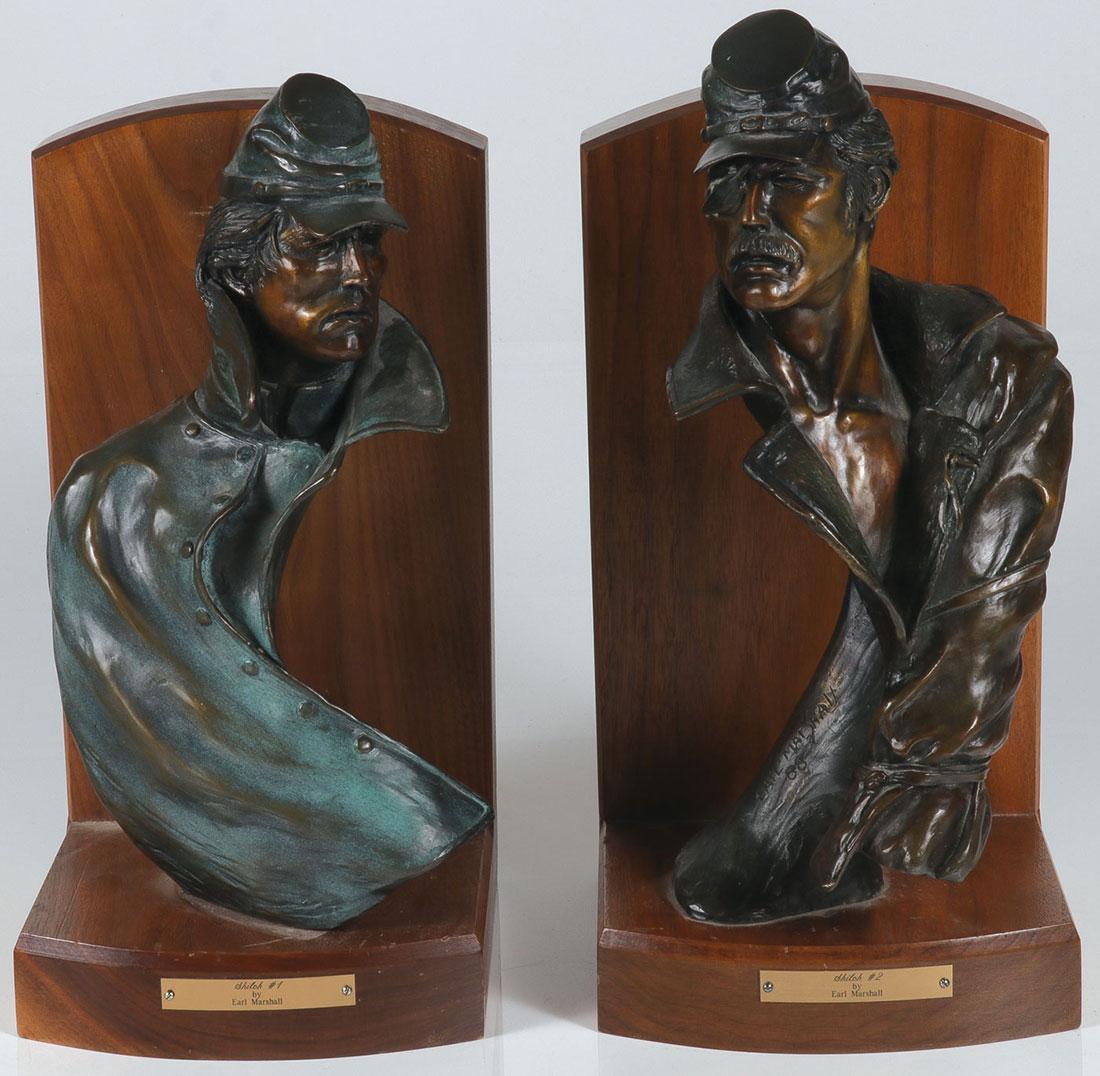 CIVIL WAR THEMED BRONZE SCULPTURES SIGNED