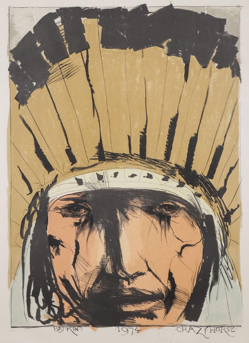 LEONARD BASKIN (AMERICAN 1922-2000) CRAZY HORSE (1 of 2)