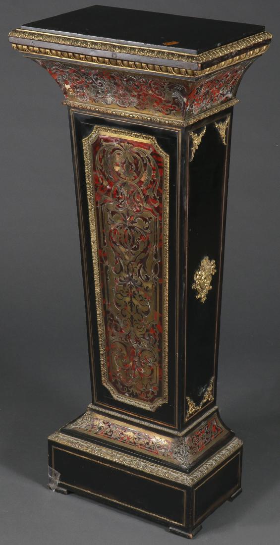 A FRENCH ORMOLU DECORATED BOULLE PEDESTAL, 19TH C (1 of 1)