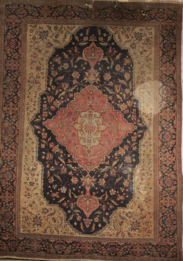A PERSIAN SAROUK HANDMADE RUG circa 1900. 12 feet