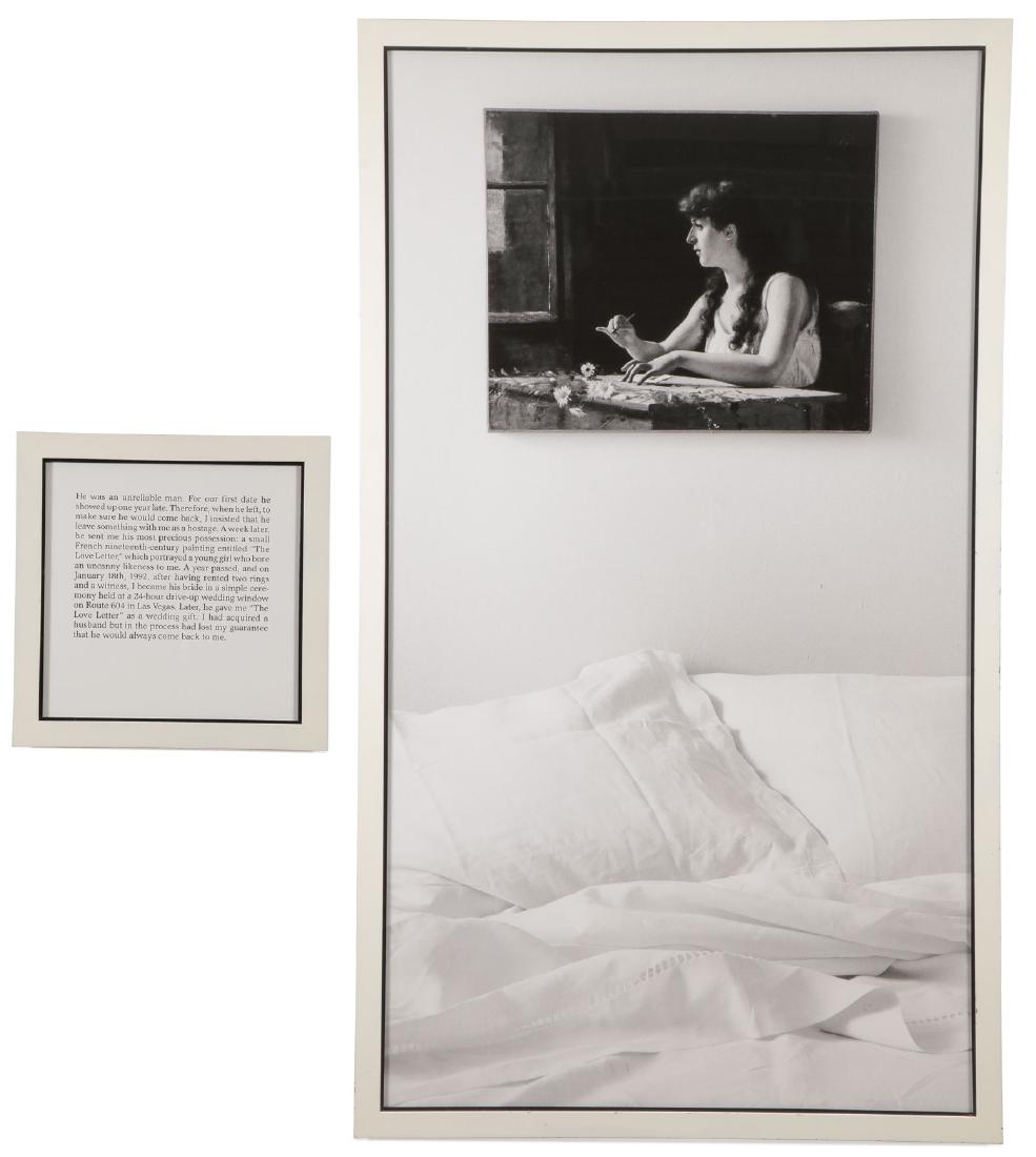 ORGINAL SOPHIE CALLE WITH GREAT PROVENANCE: SOPHIE CALLE (French b. 1953 -)Autobiographic Stories (The Hostage) – 1992Black and white photo and text panel4 out of an edition of 5 in English Verso with exhibition/gallery label of the