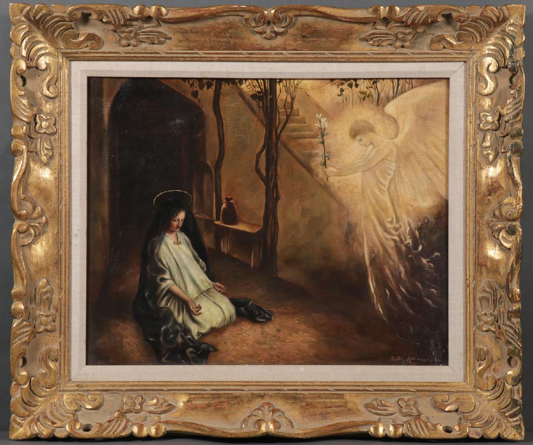 SIGNED & DATED ANNUNCIATION PAINTING - 2