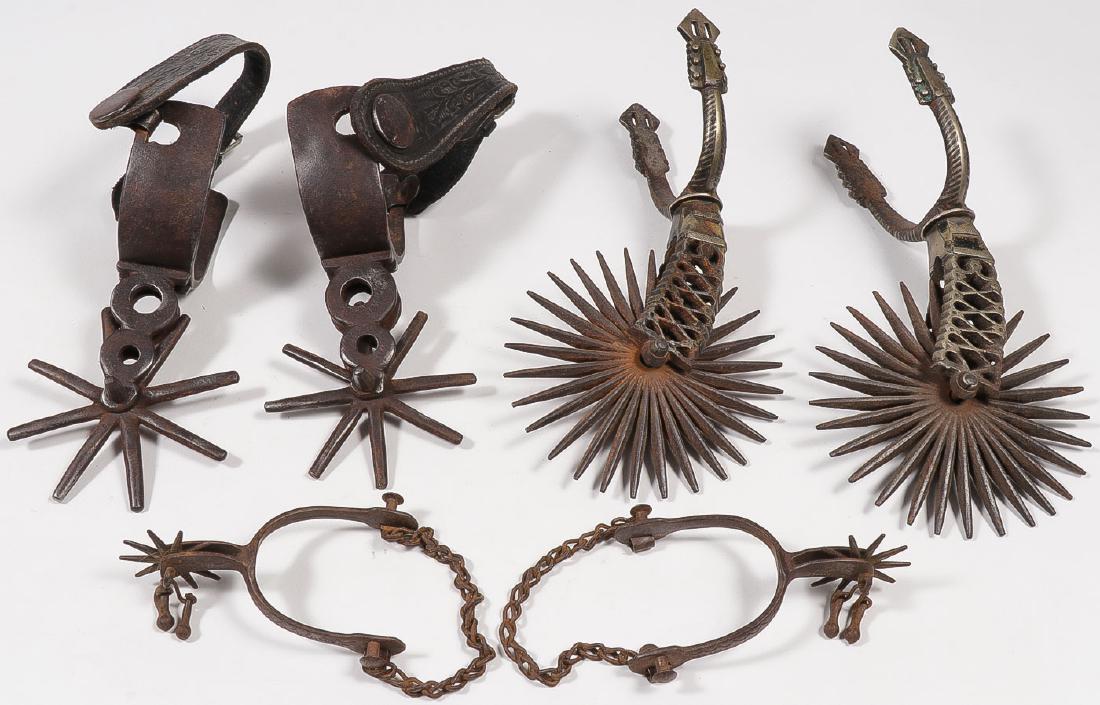 THREE SETS OF VINTAGE SPURS