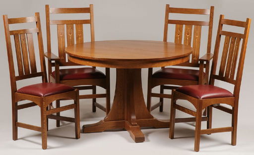 A Contemporary Stickley Dining Table And Chairs A Contemporary Stickley Dining Table And Chairs