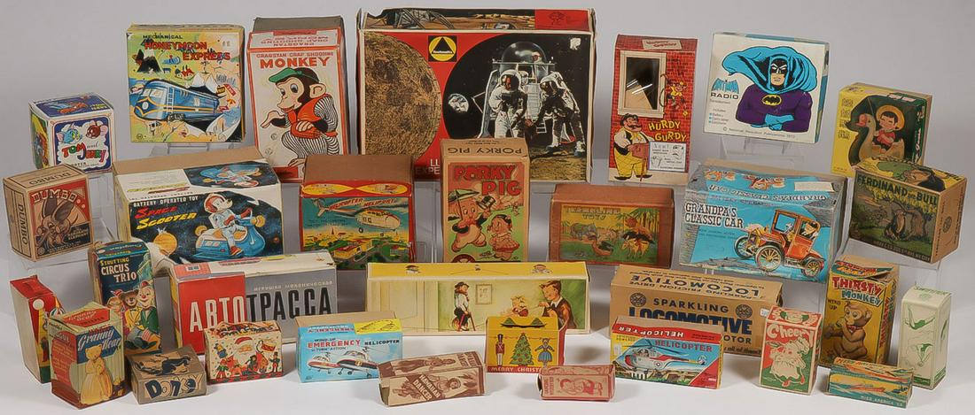 vintage toy boxes