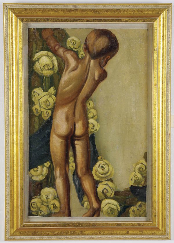 Austrian School (circa 1900) Boy Picking Flowers - 2