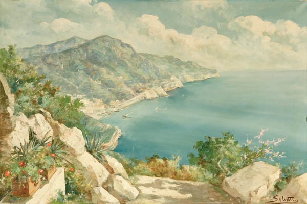 Giuseppe Salvati (Italian 20th century) Off The A