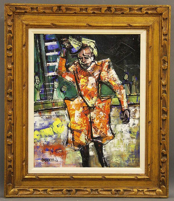 JORDI BONAS (Spanish b. 1937) The Red Clown Oil