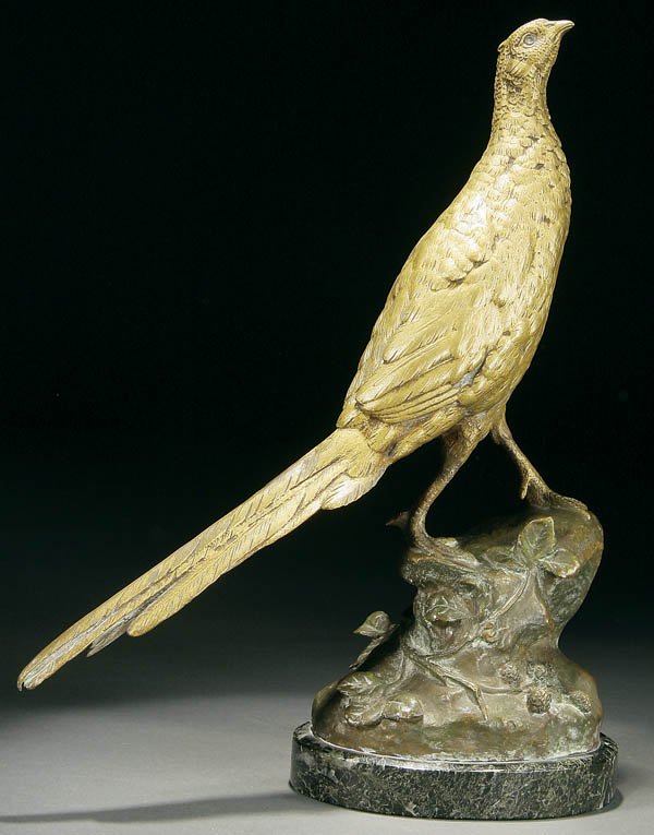 LEON BUREAU (French 1866-1906) "An Upright Pheasa