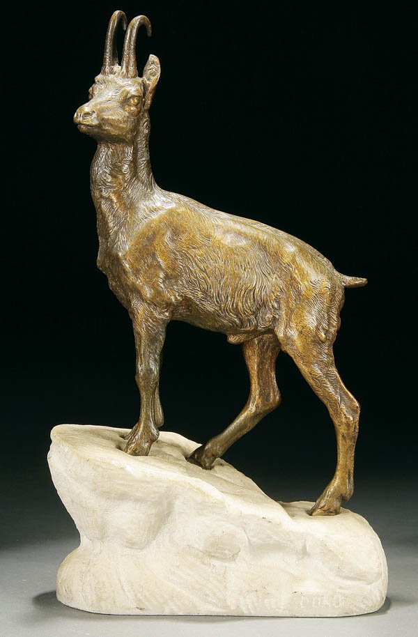 DURU (French 19th/20th century)"A Standing Chamoi