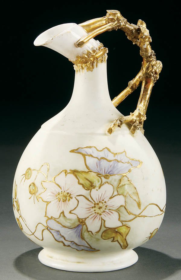 AN AMERICAN LOTUS WARE PITCHER, late 19th century
