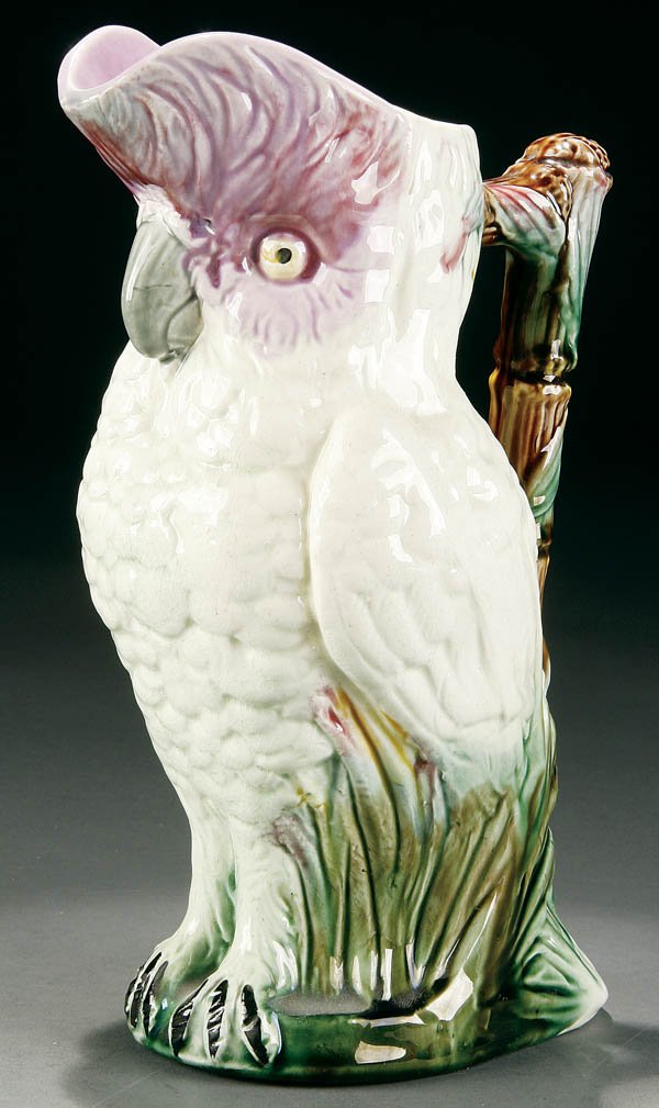 A GOOD MAJOLICA WATER PITCHER, late 19th century,