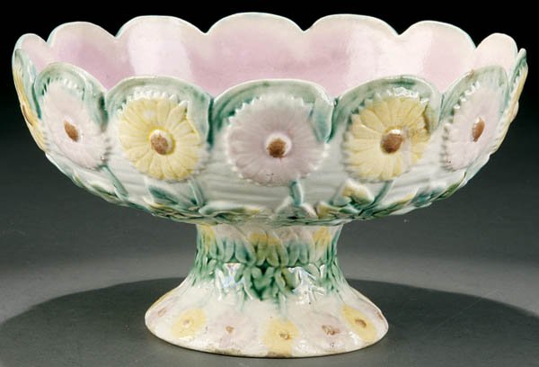 GRIFFIN SMITH & HILL ETRUSCAN MAJOLICA COMPOTE