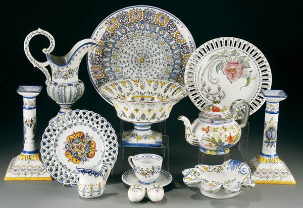50 PCS HAND PAINTED PORTUGUESE CHINA