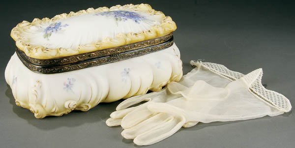 A GOOD VICTORIAN GLOVE BOX, circa 1890, rectangul