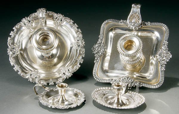 TIFFANY AND GRAND BAROQUE STERLING CHAMBER STICK