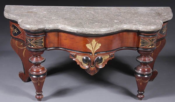 AN AMERICAN CARVED WALNUT PIER MIRROR - 3