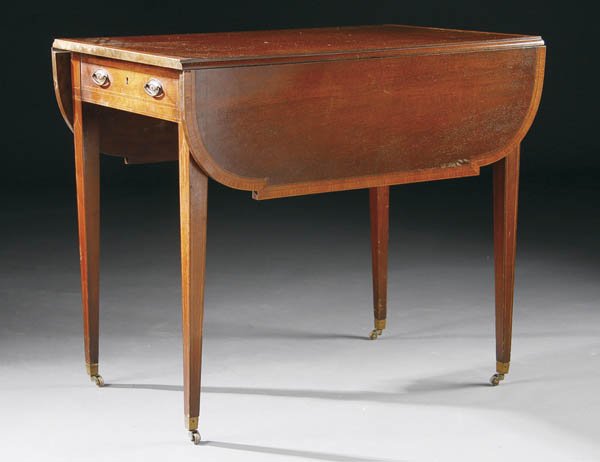 A REGENCY STYLE MAHOGANY PEMBROKE TABLE