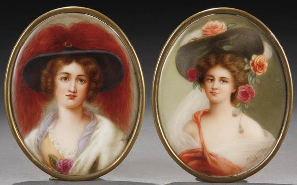 WAGNER SIGNED PORTRAIT PLAQUES ROSE QUEEN