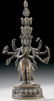 1004: AN INDIAN BRONZE FIGURE OF DURGA 19th century, th
