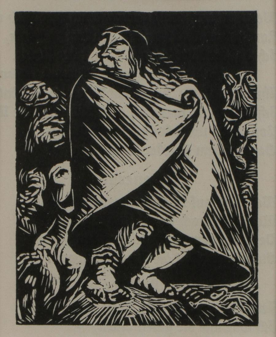 11 MODERNIST PRINTS, LEGER & BARLACH: 11 MODERNIST PRINTS, LEGER & BARLACH. Comprising "The Snail Witch," from the illustrated book Walpurgis Night after the woodcut by Ernst Barlach (German, 1870-1938), 4 inches x 3 inches. Together with