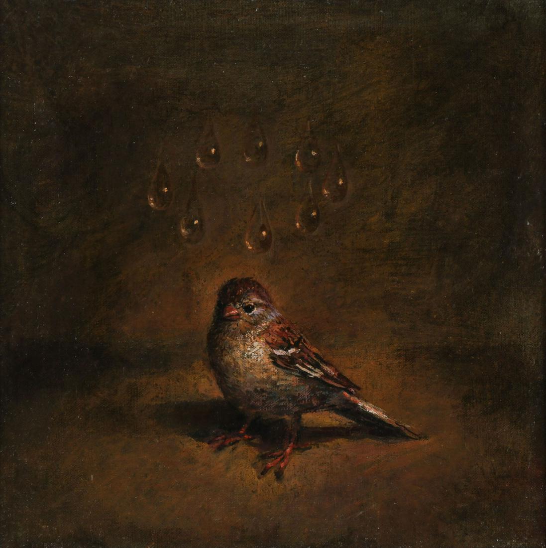 ORIGINAL THOMAS WOODRUFF PAINTING: THOMAS WOODRUFF (American b. 1957-)Study For Chromatic Aberration-Cyncere Cympathy (Brown) - 1991Acrylic on artist boardSigned, titled, and dated on verso and with label for P.P.O.W. Gallery, New Yor