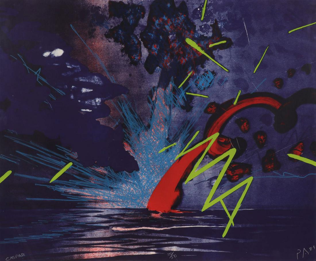 PETER ALEXANDER SIGNED LITHO: PETER ALEXANDER (American 1939 - 2020)Caspar- 1984LithographInitialed and dated in pencil lower right, editioned 20/50, and titled lower left29.5 inches x 36 inchesProvenance: