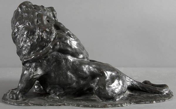 Bronze, Arthur Putnam (American), Man and Lion - 10