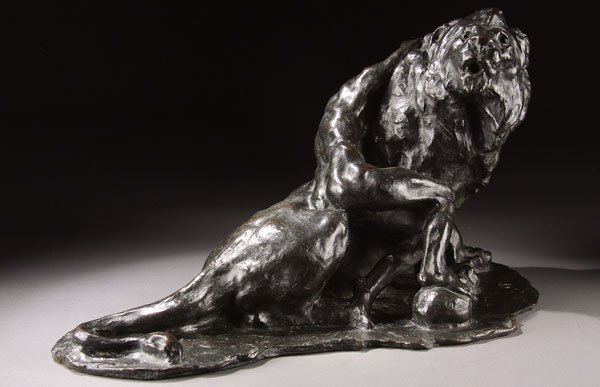 Bronze, Arthur Putnam (American), Man and Lion