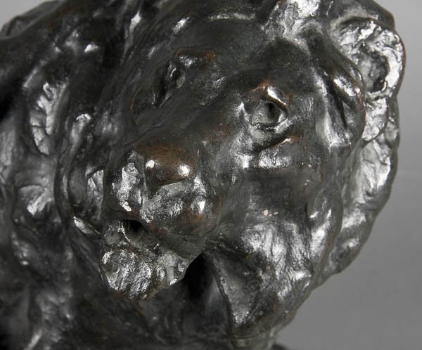 Bronze, Arthur Putnam (American), Man and Lion - 3
