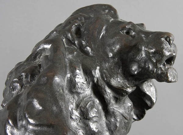 Bronze, Arthur Putnam (American), Man and Lion - 7