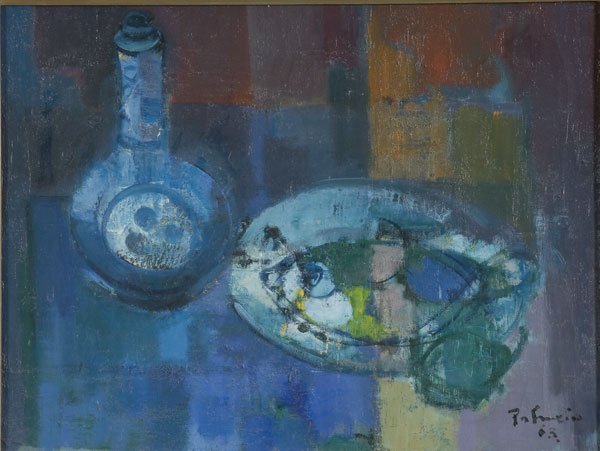 Painting, Jose Palmeiro (Spanish) Still Life: JOSE PALMEIRO (Spanish 1901-1984) Still Life - 63 Oil on canvas Signed and dated lower right 18 inches x 24 inches (45.7 x 61 cm) Estimate $800-$1,200