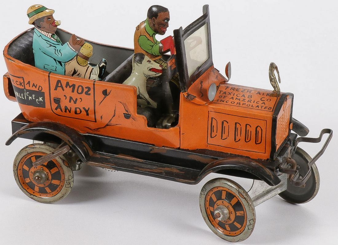 MARX AMOS AND ANDY FRESH AIR TAXI: MARX AMOS AND ANDY FRESH AIR TAXI. Comprising a complete toy in original condition, takes a wind and runs. Length 8 inches. SHIPPING NOTICE: Jackson's is your sole and only source for one stop pac