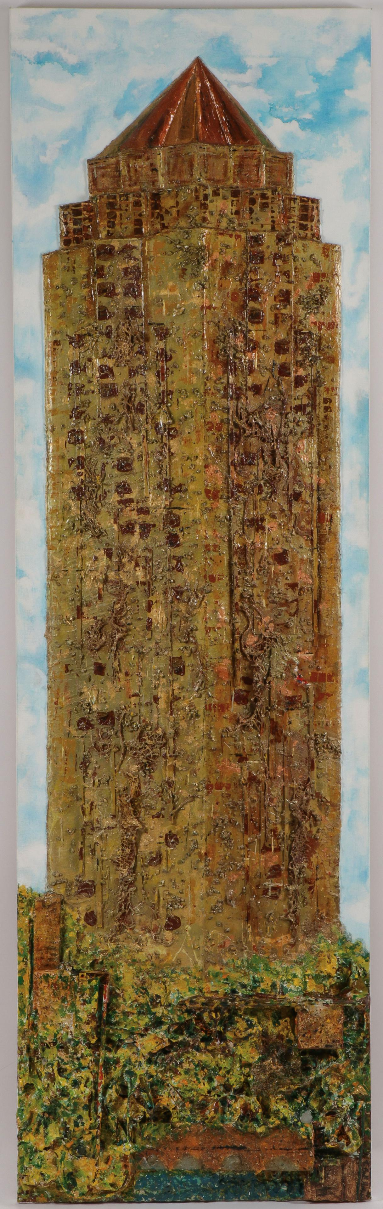 2 LARGE SIGNED MODERN ARTWORKS: 2 LARGE SIGNED MODERN ARTWORKS. Comprising two large and impressive modern works of art, the first an imposing mixed media and found objects on composite wood panel by Thomas Bill (T.Bill) Andrews (Am