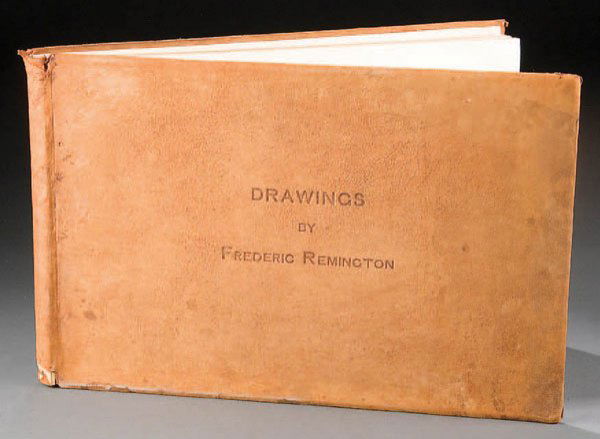 DRAWINGS BY FREDERIC REMINGTON, New York, 1897, L: DRAWINGS BY FREDERIC REMINGTON, New York, 1897, Limited Edition #87 of 250 signed copies. Signed by Remington and R H Russell on bookplate inside the front cover (see illustration). Wonderful compilat