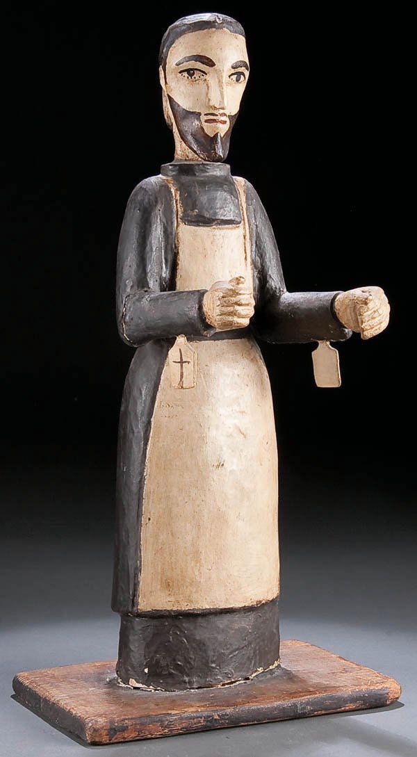 A NEW MEXICAN STYLE SANTO OF ST. JOSEPH, probably: A NEW MEXICAN STYLE SANTO OF ST. JOSEPH, probably second half of the 20th century. Height 17.25 inches. Estimate $100-$200