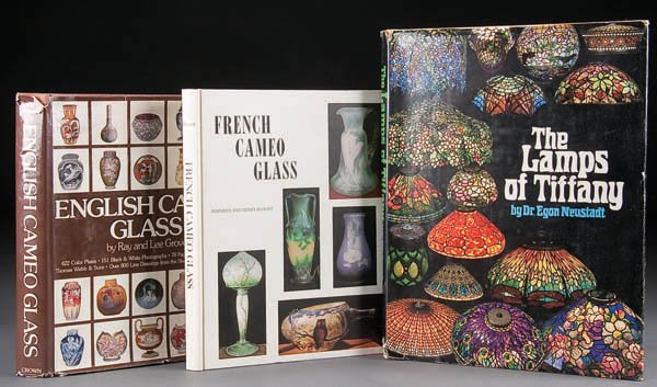 TIFFANY AND CAMEO GLASS REFERENCE BOOKS (20th cen: TIFFANY AND CAMEO GLASS REFERENCE BOOKS (20th century) Consisting of French Cameo Glass by Blount, English Cameo Glass by Grover and The Lamps of Tiffany by Neustadt. Estimate $50-$100
